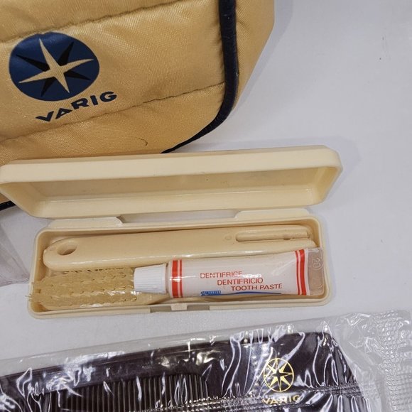 Vintage Varig Brazilian Airlines Business First Class Toiletry/Amenities Kit Bag - Picture 8 of 16